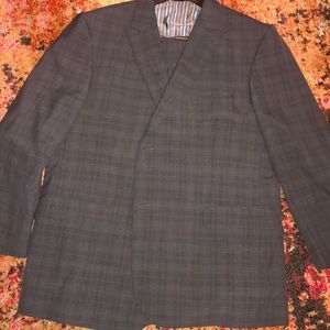 Men’s grey Checkered plain suit 50R 45W